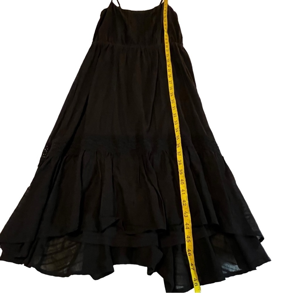 NEW Revolve Ella Moss  ‘Blanca’ Midi Dress in BLACK Large Ruffled Lace - Picture 7 of 16